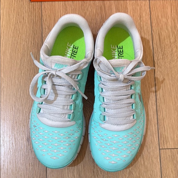 Nike Free Run 3.0 V4 Tropical Twist Tiffany Blue size 6 - Picture 6 of 7